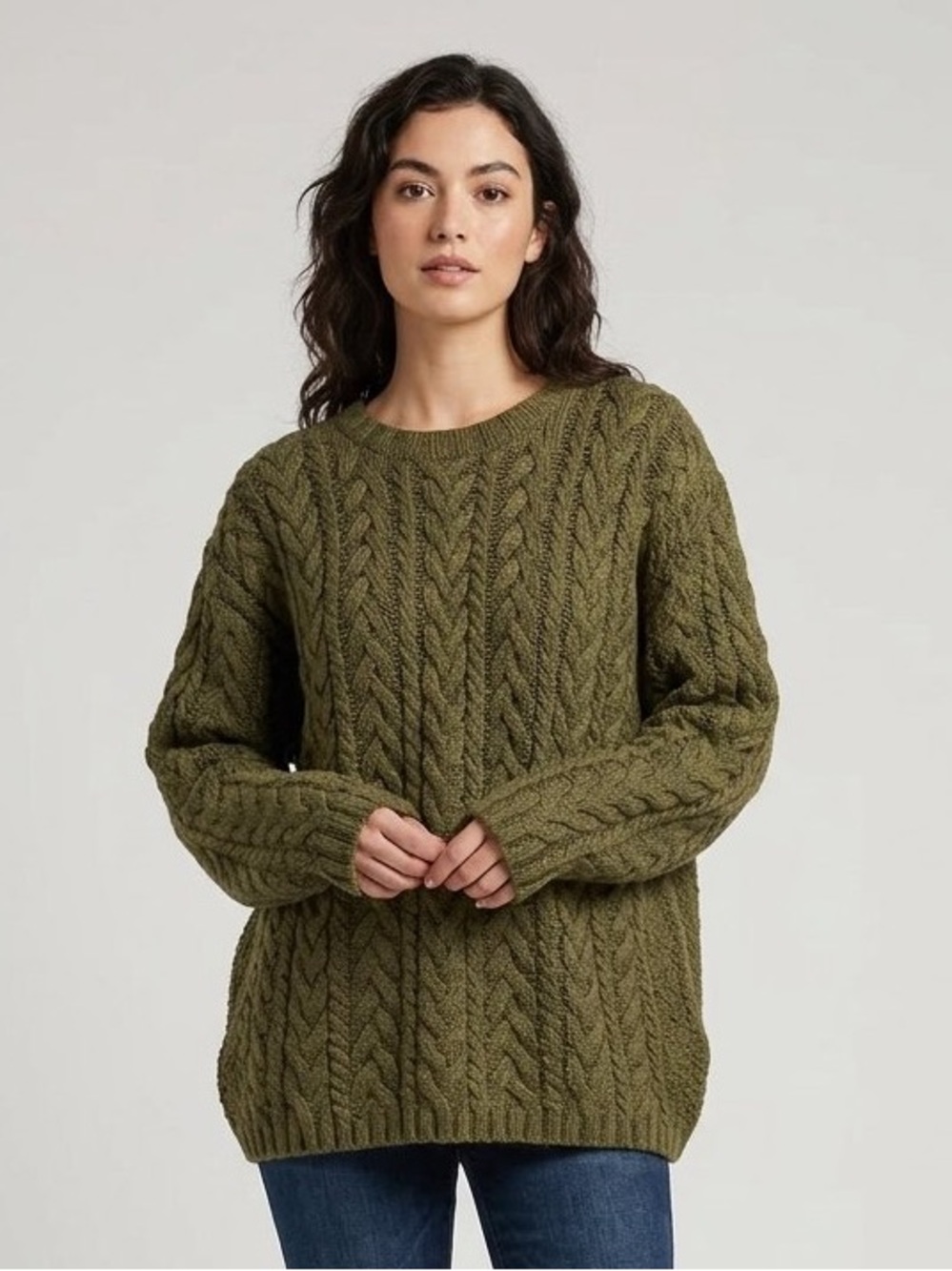 Kettle Creek 100% Cotton Oversized Cable Knit Sweater